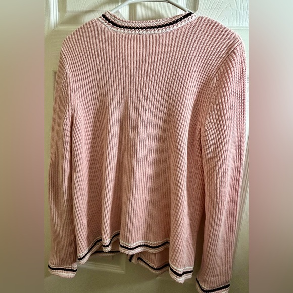 Talbots Pink V-Neck Cardigan with Button Detail - Picture 2 of 3